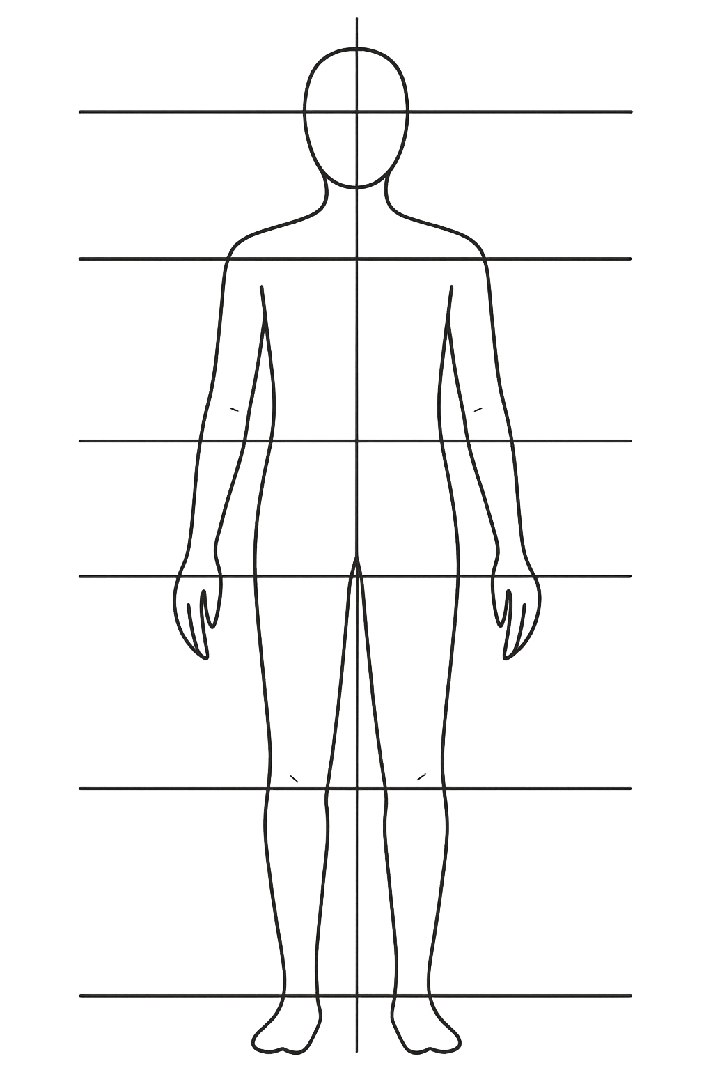 体の位置合わせガイド